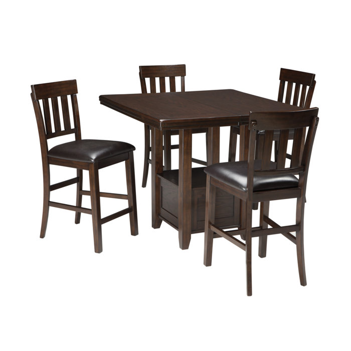 Signature Design by Ashley Haddigan Counter Height Dining Table And 4 Barstools & Reviews Wayfair